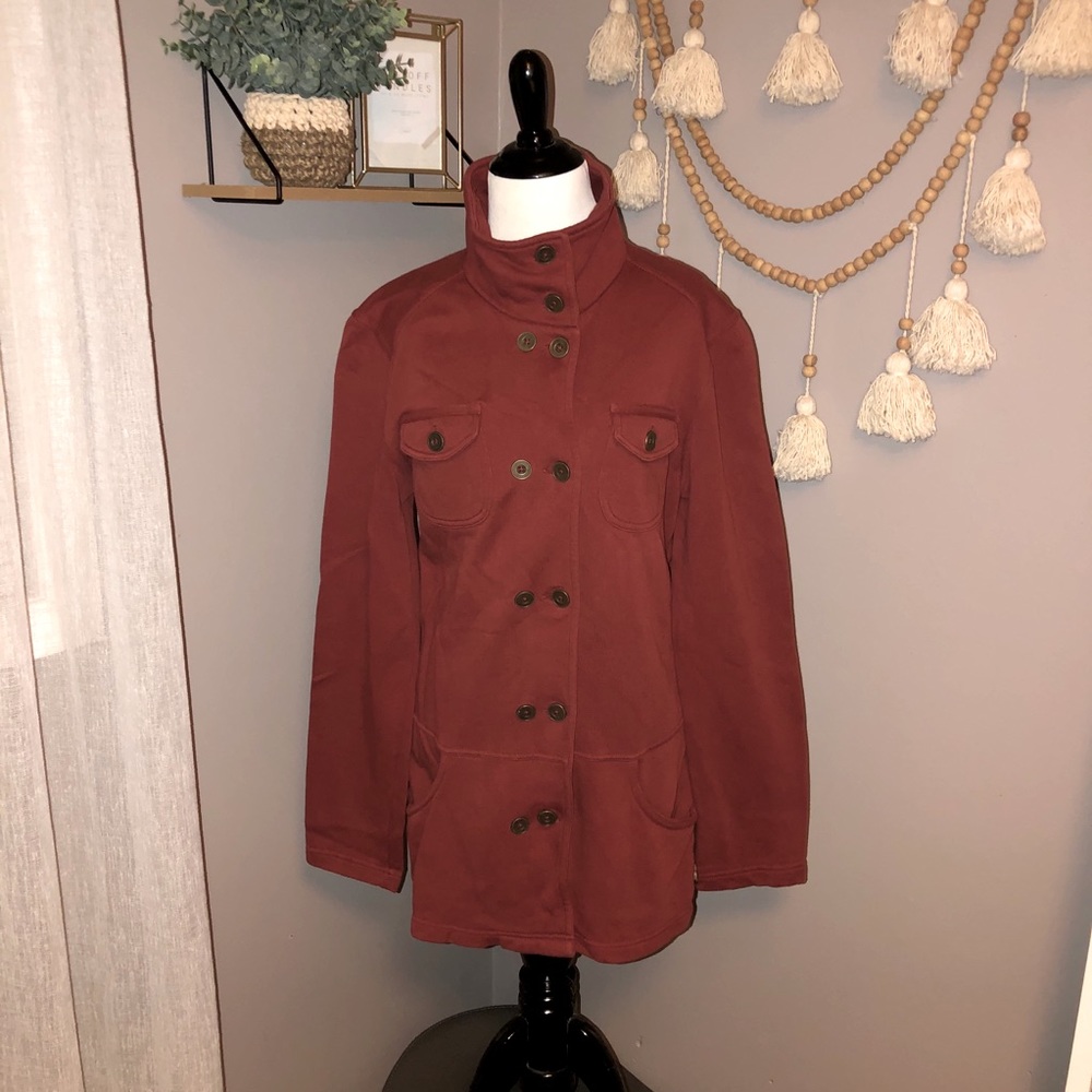 Prana Button Up Coat Jacket with Pockets